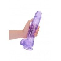 Dildo maxi realistico viola trasparente 25 cm