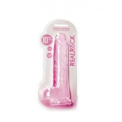 Dildo maxi realistico rosa trasparente 25 cm Dildo maxi realistico rosa trasparente 25 cm