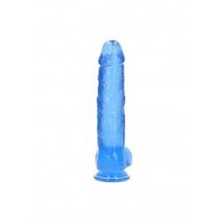 Dildo maxi realistico blu trasparente 25 cm Dildo maxi realistico blu trasparente 25 cm