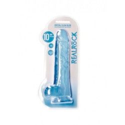 Dildo maxi realistico blu trasparente 25 cm Dildo maxi realistico blu trasparente 25 cm