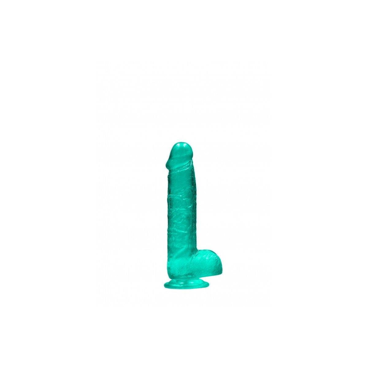 Pene finto turchese con ventosa Realistic Dildo with Balls 15 cm