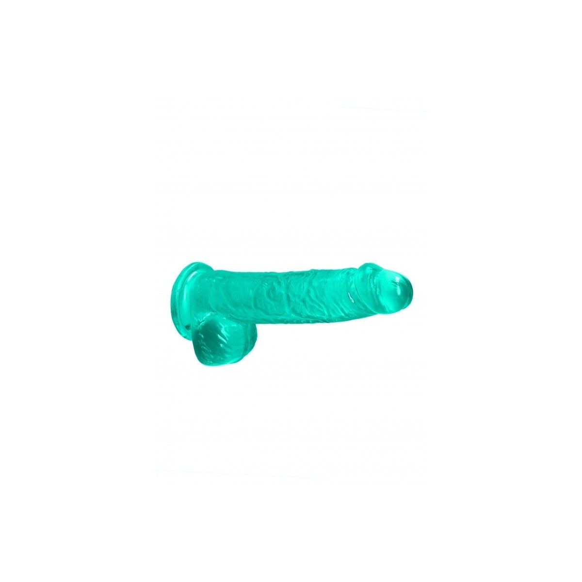 Pene finto turchese con ventosa Realistic Dildo with Balls 15 cm