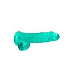 Dildo realistico turchese trasparente 17 cm Dildo realistico turchese trasparente 17 cm