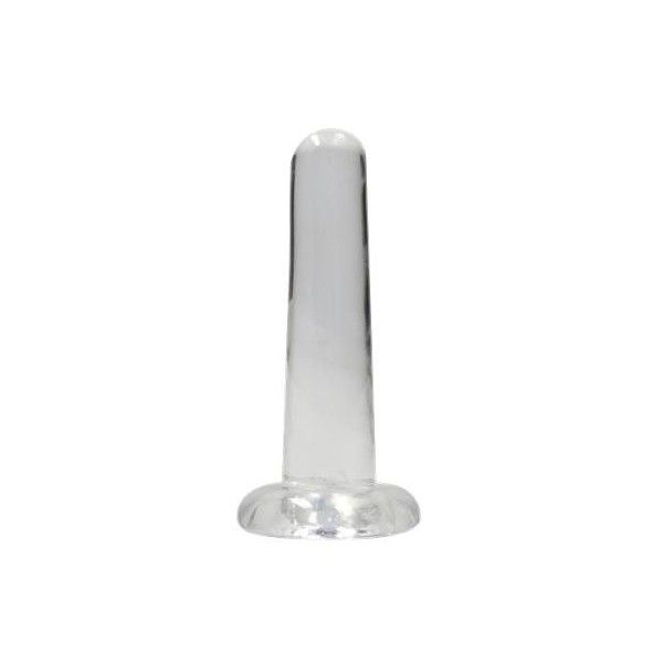 Dildo dritto ventosa trasparente 13,5 cm