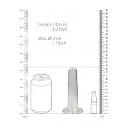 Dildo dritto ventosa trasparente 13,5 cm Dildo dritto ventosa trasparente 13,5 cm