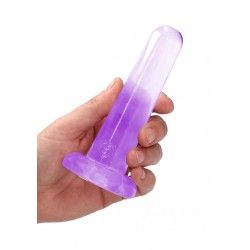 Dildo dritto ventosa viola trasparente 13,5cm Dildo dritto ventosa viola trasparente 13,5cm