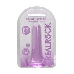 Dildo dritto ventosa viola trasparente 13,5cm Dildo dritto ventosa viola trasparente 13,5cm