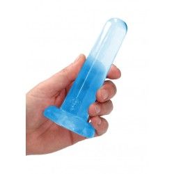 Dildo dritto ventosa blu trasparente 13,5cm Dildo dritto ventosa blu trasparente 13,5cm