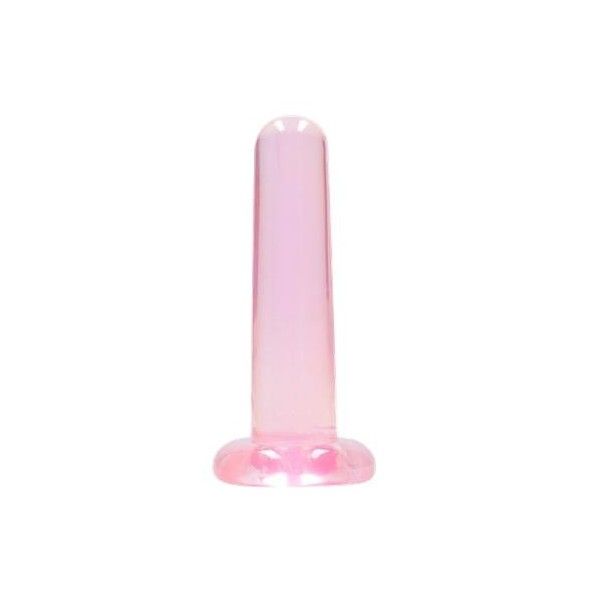 Dildo dritto ventosa rosa trasparente 13,5cm