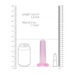 Dildo dritto ventosa rosa trasparente 13,5cm Dildo dritto ventosa rosa trasparente 13,5cm