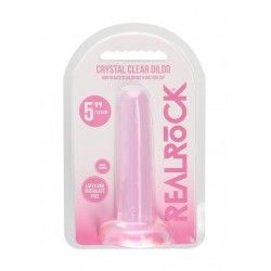 Dildo dritto ventosa rosa trasparente 13,5cm Dildo dritto ventosa rosa trasparente 13,5cm
