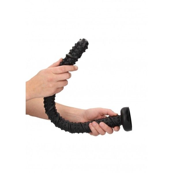 Dildo anale Textured Snake 52 cm nero