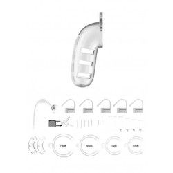 Gabbia pene con plug anale trasparente Gabbia pene con plug anale trasparente