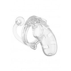 Gabbia pene con plug anale trasparente 9 cm Gabbia pene con plug anale trasparente 9 cm