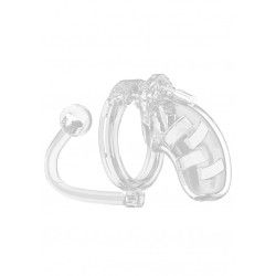 Gabbia pene con plug anale trasparente 9 cm Gabbia pene con plug anale trasparente 9 cm