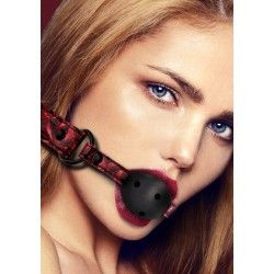 Ball Gag traspirante Luxury in pelle porpora Ball Gag traspirante Luxury in pelle porpora