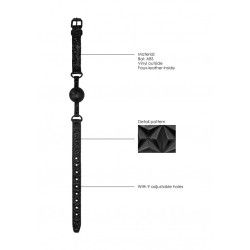 Ball Gag traspirante Luxury in pelle nera Ball Gag traspirante Luxury in pelle nera