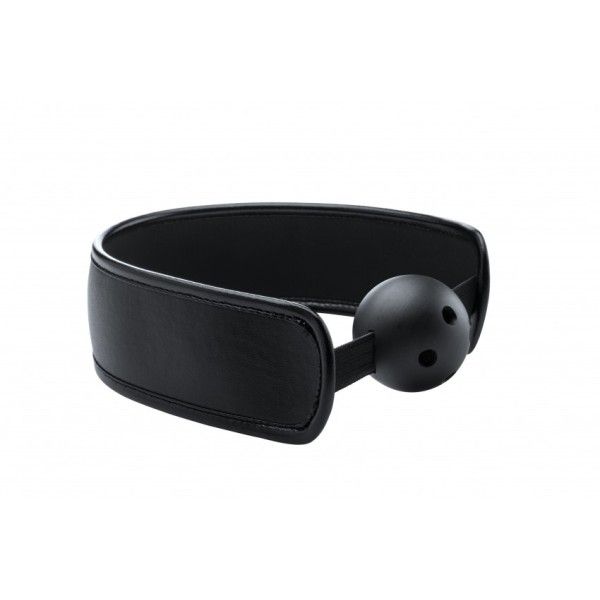 Ball Gag traspirante cinghia pelle larga