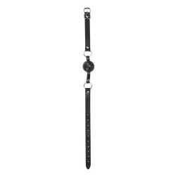 Ball Gag traspirante cinghia pelle nera Ball Gag traspirante cinghia pelle nera