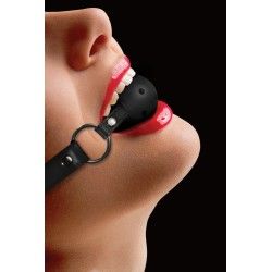 Ball Gag traspirante cinghia pelle nera Ball Gag traspirante cinghia pelle nera