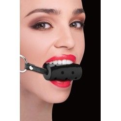 Bavaglio BDSM cylinder gag traspirante nero Bavaglio BDSM cylinder gag traspirante nero