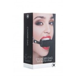 Bavaglio BDSM cylinder gag traspirante nero Bavaglio BDSM cylinder gag traspirante nero