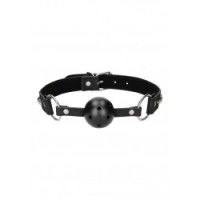 Ball Gag traspirante nera con strass