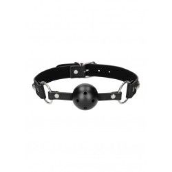 Ball Gag traspirante nera con strass Ball Gag traspirante nera con strass