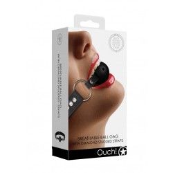 Ball Gag traspirante nera con strass Ball Gag traspirante nera con strass