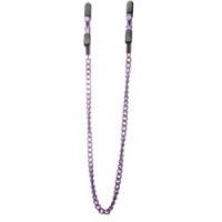 Pinze capezzoli regolabili con catena viola