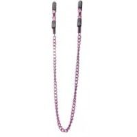 Pinze capezzoli regolabili con catena rosa