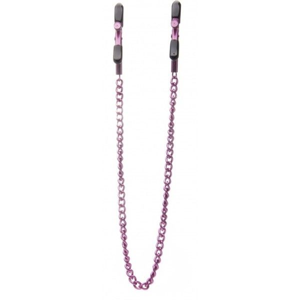 Pinze capezzoli regolabili con catena rosa