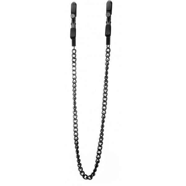 Pinze capezzoli regolabili con catena nere