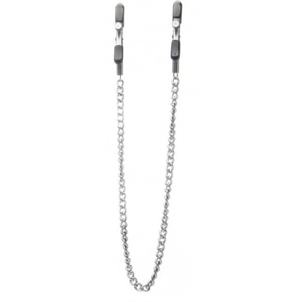 Pinze capezzoli regolabili con catena argento