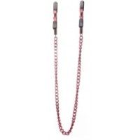 Pinze capezzoli regolabili con catena rosse