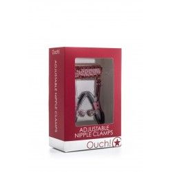Pinze capezzoli regolabili con catena rosse Pinze capezzoli regolabili con catena rosse