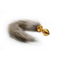 Plug con coda Fox Tail Buttplug - Gold Plug con coda Fox Tail Buttplug - Gold
