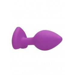 Plug anale silicone viola pietra cuore 7,3 cm Plug anale silicone viola pietra cuore 7,3 cm