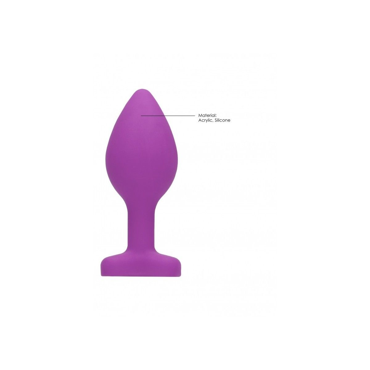 Plug con gioiello Diamond Heart Butt Plug - Regular - Purple