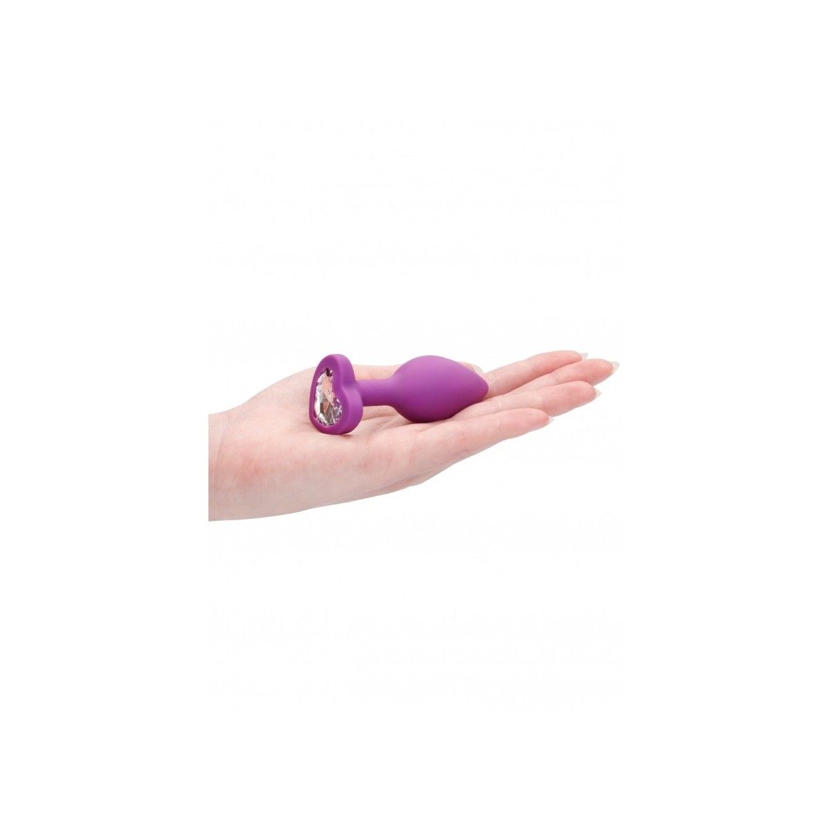 Plug con gioiello Diamond Heart Butt Plug - Regular - Purple