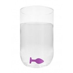 Plug anale silicone viola pietra cuore 7,3 cm Plug anale silicone viola pietra cuore 7,3 cm