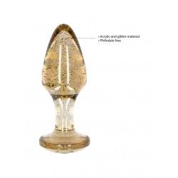 Plug Anali Kit 3 pz acrilico glitter oro Plug Anali Kit 3 pz acrilico glitter oro