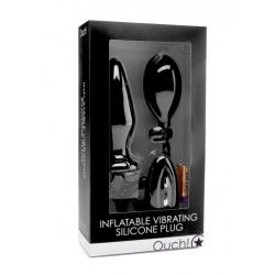 Plug anale con vibrazione gonfiabile nero Plug anale con vibrazione gonfiabile nero