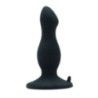 Plug anale con ventosa nero in silicone Plug anale con ventosa nero in silicone