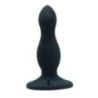 Plug anale con ventosa nero in silicone Plug anale con ventosa nero in silicone