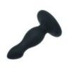 Plug anale con ventosa nero in silicone Plug anale con ventosa nero in silicone