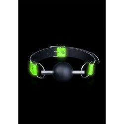 Ball Gag BDSM rigida verde fluo/nero Ouch! Ball Gag BDSM rigida verde fluo/nero Ouch!