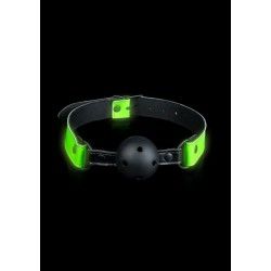 Ball Gag traspirante verde fluo/nero Ouch! Ball Gag traspirante verde fluo/nero Ouch!