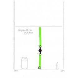 Ball Gag traspirante verde fluo/nero Ouch! Ball Gag traspirante verde fluo/nero Ouch!