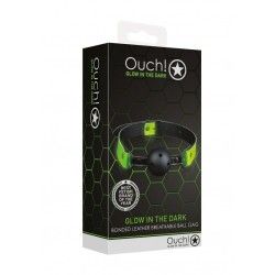 Ball Gag traspirante verde fluo/nero Ouch! Ball Gag traspirante verde fluo/nero Ouch!